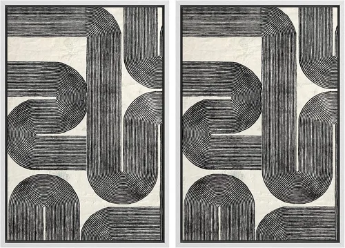 Vista 127 de SIGNWIN Lienzo enmarcado para pared, ilustraciones abstractas texturizadas en tonos beige terrosos, arte moderno, decorativo, contemporáneo