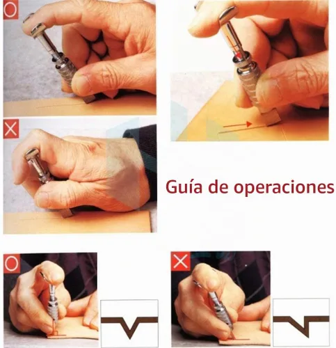 Vista 5 de DUJISO Herramienta de estampado de cuero, 20 piezas, herramientas de fabricación de sillín de trabajo, herramientas de fabricación de sillín