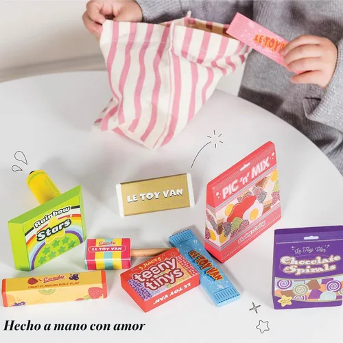 Vista 8 de Le Toy Van - Juego de comida de madera para jugar con dulces de simulación Juguete de madera para niños Ideal como regalo - Adecuado para Juego
