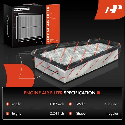 Vista 2 de A-Premium Filtro de aire de motor compatible con Jeep Cherokee 2019 2020 2.4L 3.2L