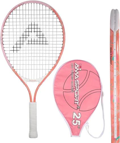 Vista 30 de AMA SPORT Raqueta de tenis para niños pequeños, kit de iniciación de raqueta de tenis de 17 a 25 pulgadas para niñas y niños con bolsa de nailon