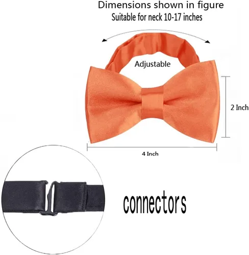 Vista 2 de chiyu-yang Tirantes para niños y niñas, pajarita para niños, gafas, pulsera, tirantes naranjas, accesorios para juegos de rol, fiestas, Halloween