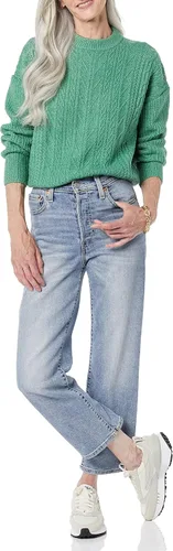 Vista 3 de Tienda Essentials Suéter de cuello redondo suave para mujer disponible en tallas grandes