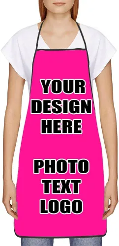Vista 40 de Delantales personalizados con diseño de imagen de texto fotográfico para adultos, hombres, mujeres, parrilla, cocina, 40