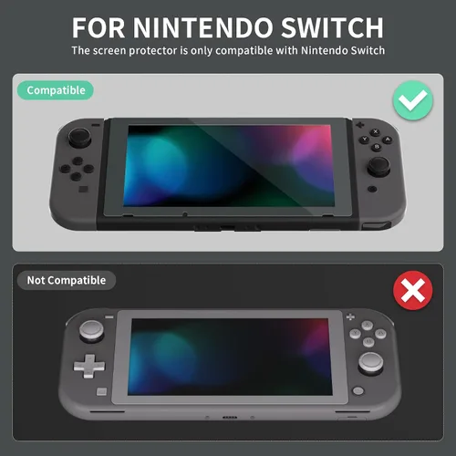 Vista 3 de eXtremeRate Colorful Border Screen Protector + Scary Party DIY Replacement Full Set Shell for Nintendo Switch