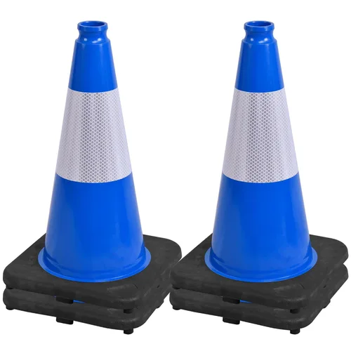 Vista 23 de OrangeStar 6 Pack 36" Conos de seguridad de tráfico, conos de estacionamiento verdes con collar reflectante, conos de construcción con base