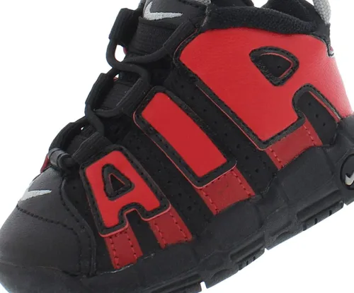 Vista 2 de Nike Air More Uptempo Bred NegroRojo Universitario (DM0020 001)
