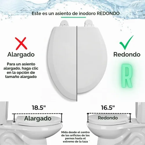 Vista 2 de Centoco HPS20-001 - Asiento de inodoro redondo, suave, acolchado, vinilo blanco