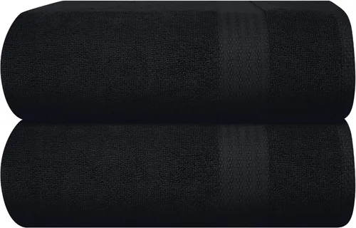 Vista 73 de GLAMBURG Juego de 2 Sábanas de Baño Extra Grandes de Algodón Premium de 700 GSM - 100% Algodón Peinado - 2 Sábanas de Baño 35x70 pulgadas - Calidad