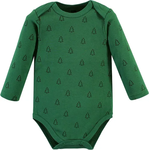 Vista 29 de Hudson Baby Body unisex de algodón de manga larga para bebé, leopardo rosa rojo