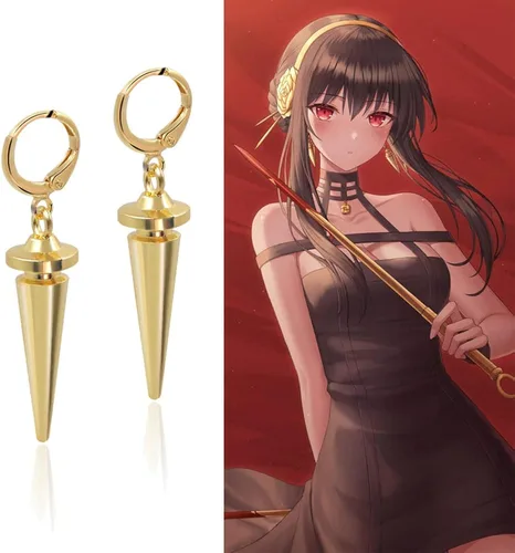 Vista 2 de S-FAMILY Yor Forger Earrings - Anime Cosplay Dangle Drop Earrings for Women - Clip On Earrings Jewelry Gift For girl