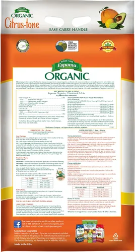Vista 3 de Espoma Fertilizante orgánico de tono cítrico 5-2-6 natural y orgánico y alimento vegetal para todos los árboles de cítricos, frutas, nueces