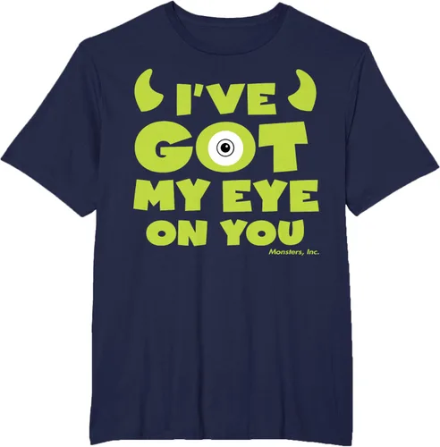 Vista 16 de Disney Pixar Monsters Inc Mike Wazowski Eye On You - Camiseta, Negro, S