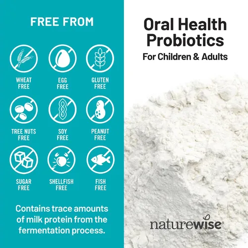 Vista 8 de NatureWise Probióticos orales para el mal aliento bucal, menta masticable sin azúcar, Lactobacillus reuteri masticable, probióticos orales