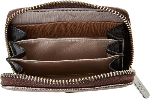 Vista 3 de Tous Monedero Dubai Saffiano - Monedero mediano para mujer, color bronce