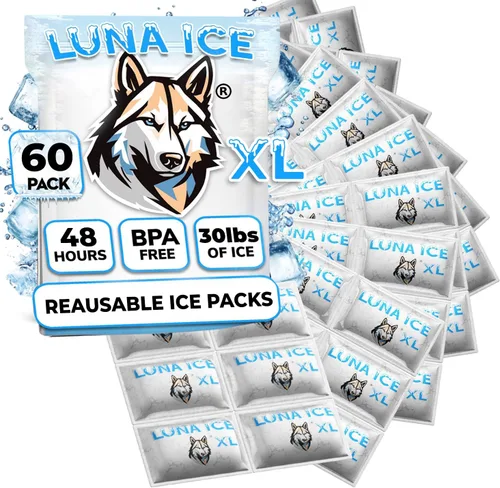 Vista 16 de LUNA ICE Paquetes de Hielo Seco para Cubos de Envío - Paquetes de Hielo de Larga Duración - Poder de Congelación de 24+ Horas - Libre de BPA