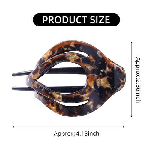 Vista 3 de Mistofu 3 pinzas planas de garra – Pinzas curvadas francesas Concord – Fuerte agarre antideslizante garra para mujeres – Pinza grande para cabello