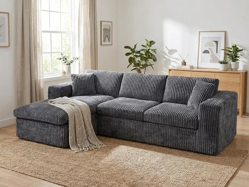 Vista 11 de Vongrasig Sofá modular sin hueso de 105 pulgadas para sala de estar, sofás modulares con diván en forma de L, cómodo sofá nube de espuma