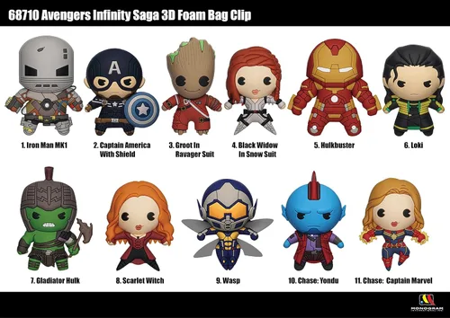 Vista 2 de Marvel Avengers Infinity Saga - Bolsa de espuma 3D con clip en bolsa de persiana
