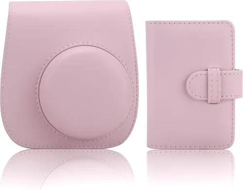 Vista 10 de Funda para cámara instantánea compatible con Fujifilm Instax Mini 12 11/9/8/8+ bolsa de piel sintética con bolsillo y correa ajustable para el Negro