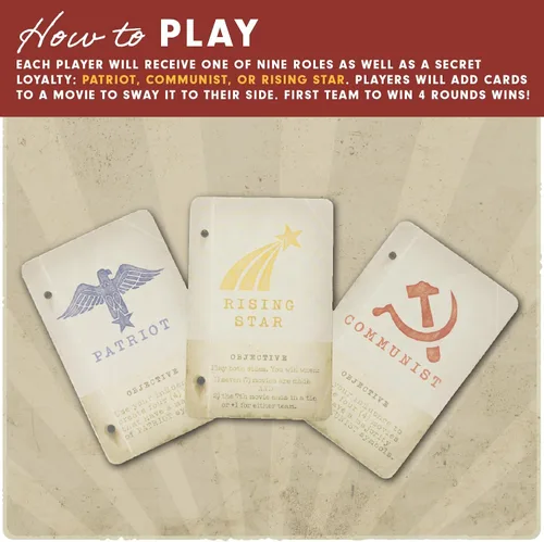Vista 4 de Facade Games Hollywood 1947 Juego de Mesa - Un Juego de Hacer Películas para Amigos y Familia - Un Juego de Mesa de Cartas, Estrategia y Engaño