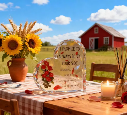 Vista 5 de Placa de corazón de acrílico, citas inspiradoras, regalo romántico para novia, novio, amante, regalo para boda, cumpleaños, aniversario, decoración