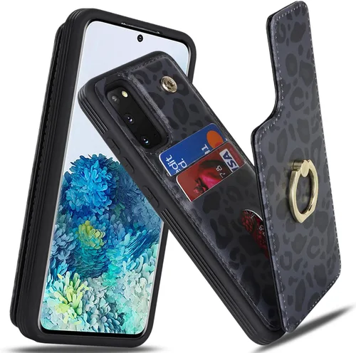 Vista 18 de Lipvina Funda para Samsung Galaxy A03s con tarjetero, Galaxy A03s Funda tipo cartera para mujer, tarjetero de crédito, soporte de anillo, fundas