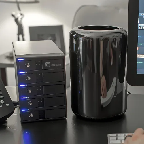 Vista 5 de Oyen Digital Mobius 5-Bay FW800, eSATA, caja para disco duro RAID USB 3.0