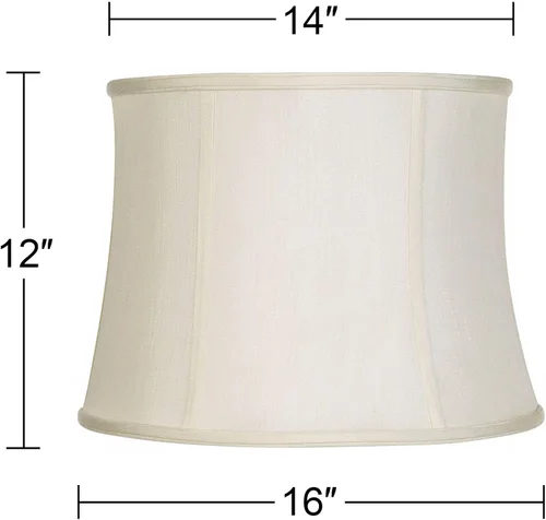 Vista 4 de Imperial Shade Creme Classic - Pantalla para lámpara de tambor grande, 14 pulgadas superior x 16 pulgadas inferior x 12 pulgadas de alto (araña)