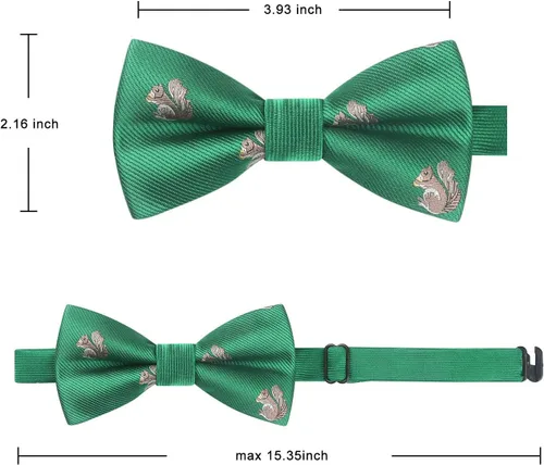 Vista 5 de HISDERN Corbatas de lazo para niños preatadas, pajaritas ajustables para niños, con clip, divertidos corbatines estampados para bodas y fiestas