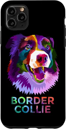 Vista 11 de Funda para iPhone 14 Colorida Mighty Border Collie de raza de perro