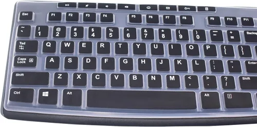 Vista 2 de Funda de teclado ultradelgada de silicona para PC de escritorio compatible con teclado inalámbrico Logitech MK295 MK275 MK270, teclado Logitech K200