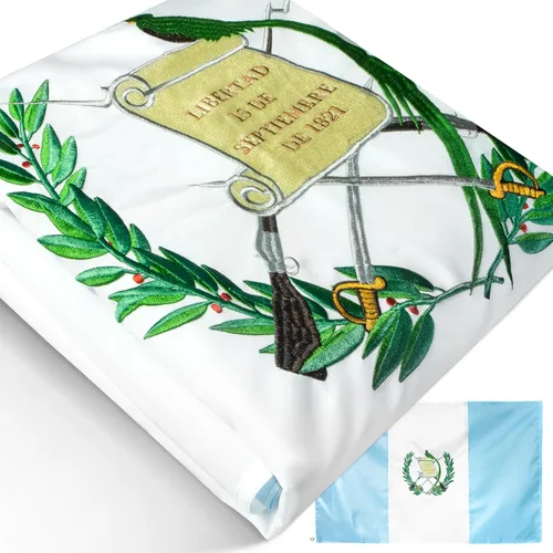 Vista 8 de Anley Fly Breeze - Bandera de Guatemala de 3 x 5 pies, color vivo y a prueba de decoloración, cabecera de lona y doble costura, banderas