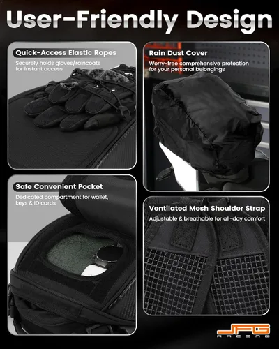 Vista 6 de Bolsa de asiento para motocicleta, doble uso, impermeable, bolsa de almacenamiento, bolsa para guardar el casco