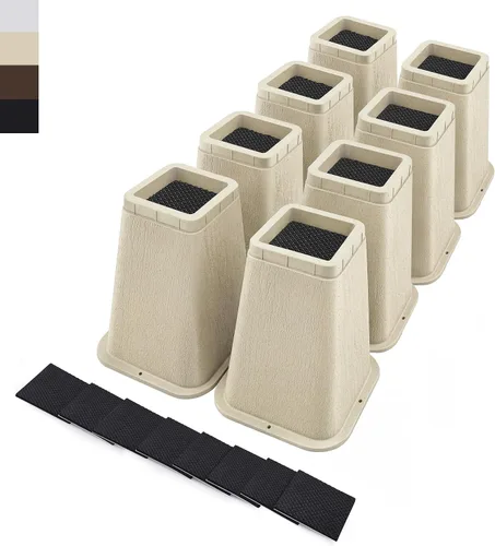 Vista 22 de ANNKUT Elevadores de cama resistentes de 6 pulgadas, elevadores de muebles para escritorio, silla, mesa o sofá, elevadores de sofá, soporta hasta