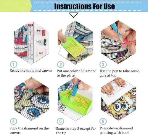 Vista 7 de YEEIFFD Kits de pintura de diamantes para adultos, Border Collie Perros DIY 5D Redondo Completo Taladro Diamante Puntos Pintura con Diamantes