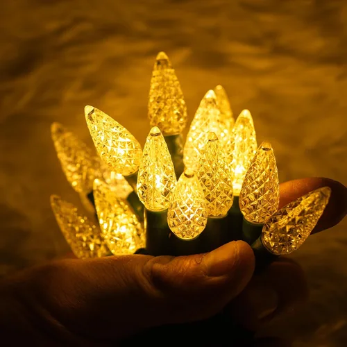 Vista 7 de Dazzle Bright C6 - Tira de luces de Navidad, 200 luces LED de 66 pies, impermeables, conectables con temporizador, 8 modos de luces de Navidad