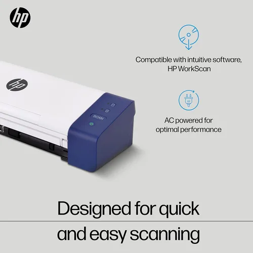 Vista 4 de HP Compact Desktop Duplex USB Mobile Document & Photo Scanner with Auto-Feed Tray for Portable 2-Sided Digital Scanning, Model HPPS200, for Home &