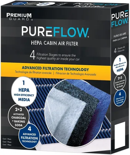 Vista 3 de Filtro de aire de cabina HEPA PureFlow PC99374HX Compatible con Nissan Versa 2020-2025, 2017-2025 Kicks