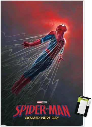 Vista 9 de Trends International Marvel Spider-Man: Brand New Day (2026) - Póster de pared de una hoja Webs, 34 pulgadas de largo x 22.4 W, versión sin marco