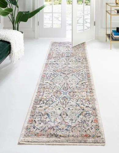 Vista 25 de Unique Loom Lola Collection - Alfombra de área Vivacious (2 pies 2 pulgadas x 3 pies 1 pulgada, rectangular, color rojo ladrillo/azul)