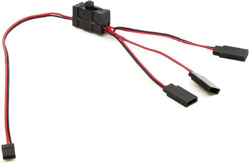Vista 3 de DAGIJIRD 1/10 RC Crawler Car Cable de luz de alambre de 3 vías con interruptor para SCX10 TRX-4