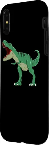 Vista 2 de Carcasa para iPhone X/XS con diseño de dinosaurio T-Rex.