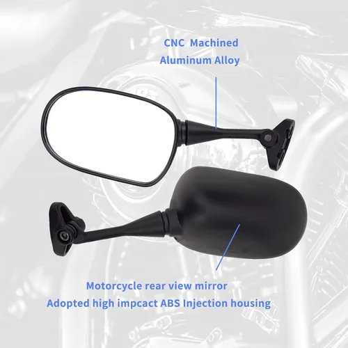Vista 6 de AHL Espejos retrovisores 88110-MBW-023 88120-MBW-023 compatibles con Honda CBR600 CBR600RR CBR1000 CBR1000RR/CBR600RR F5 2003-2006/CBR600 CBR600F4i