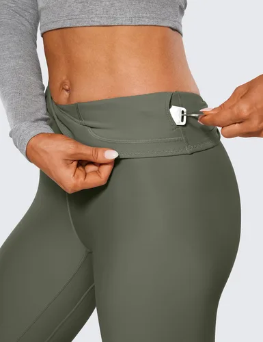 Vista 4 de CRZ YOGA Leggings térmicos con forro polar para mujer de 25 pulgadas, cálidos, gruesos, suaves, de cintura alta, para entrenamiento, senderismo, yoga