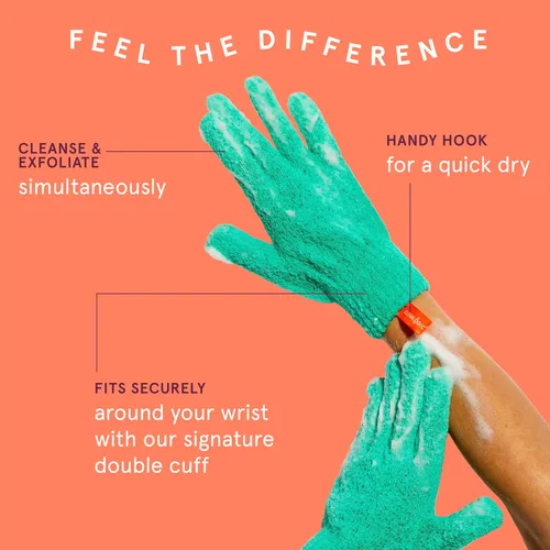 Vista 5 de Clean Logic - Guantes elásticos para baño y ducha, paquete de 1