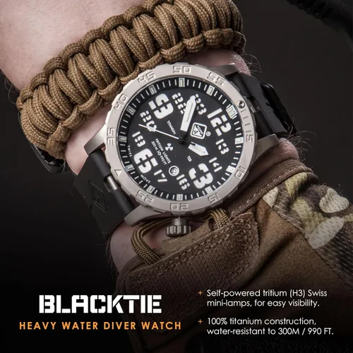 Vista 31 de HAZARD 4 Heavy Water Diver™ : Titanium Tritium Dive-Watch