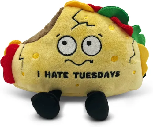 Vista 12 de Punchkins Peluche de pata de pollo, divertido peluche con texto en inglés "It's Leg Day", regalo para los amantes del humor, bonito juguete