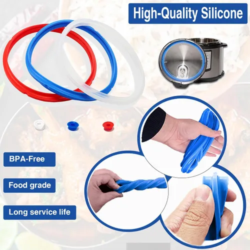 Vista 8 de Paquete de 3 anillos de sellado de 6 cuartos para anillos de sellado instantáneo de ollas de repuesto para sello instantáneo de olla de 5/6 cuartos