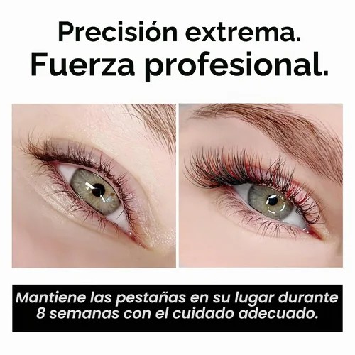 Vista 2 de DLUX PROFESSIONAL Pegamento de extensión de pestañas para profesionales – 8 semanas de retención, 1 segundo de tiempo de secado, sin látex